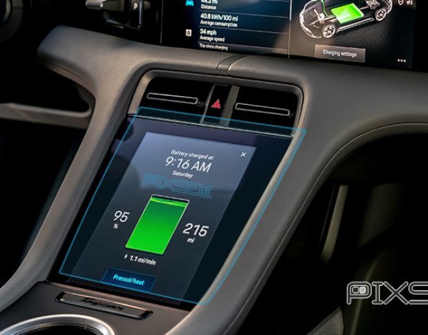 Захисне скло Pixsel на клімат PORSCHE TAYCAN - 10.5“ 2020 - (гібридне глянець)