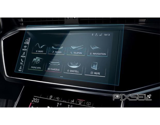 Защитное стекло Pixsel на монитор AUDI A6 / S6 / RS6 - 11.1“ 2019 - 2025 (гибридное мат)