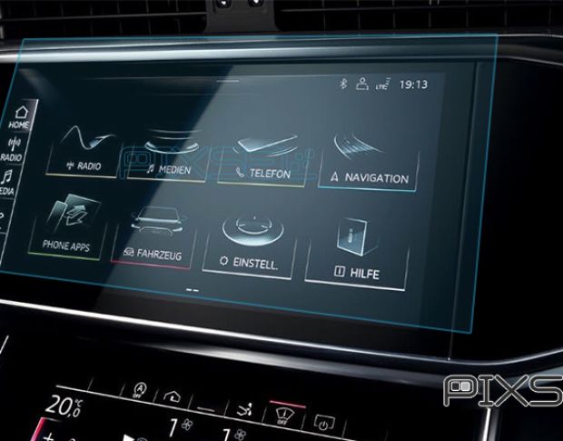 Защитное стекло Pixsel на монитор AUDI A6 / S6 / RS6 - 11.1“ 2019 - 2025 (гибридное мат)