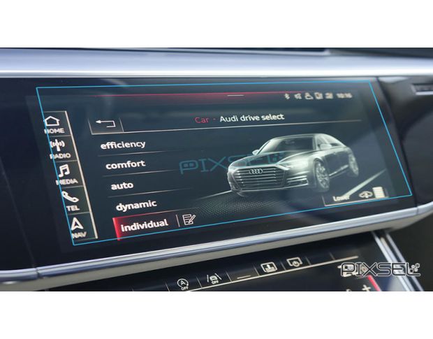 Защитное стекло Pixsel на монитор AUDI A8 / S8 - 12.1“ 2023 - (гибридное мат)