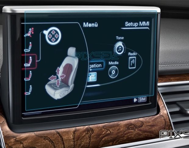 Защитное стекло Pixsel на монитор AUDI A8 / S8 - 7.7“ 2010 - 2013 (гибридное мат)