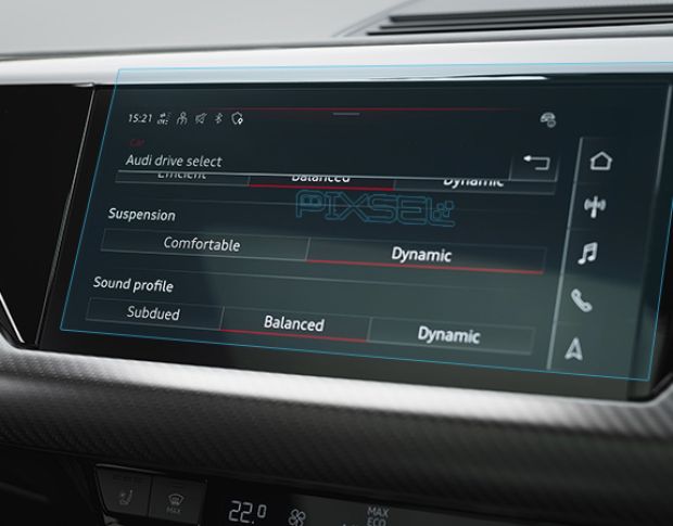 Защитное стекло Pixsel на монитор AUDI E-TRON GT - 11“ 2021 - 2024 (гибридное глянец)