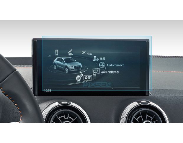 Защитное стекло Pixsel на монитор AUDI Q2 L e-tron - 9.2“ 2021 - (гибридное глянец)