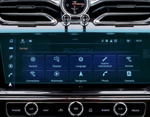 Захисне скло Pixsel на монітор BENTLEY BENTAYGA - 12.7“ 2020 - (гібридне глянець)