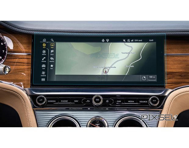 Защитное стекло Pixsel на монитор BENTLEY FLYING SPUR - 13.8“ 2019 - (гибридное глянец)