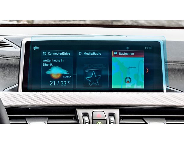 Защитное стекло Pixsel на монитор BMW X2 / X2M - 10.2“ 2018 - 2023 (F39) (гибридное глянец)