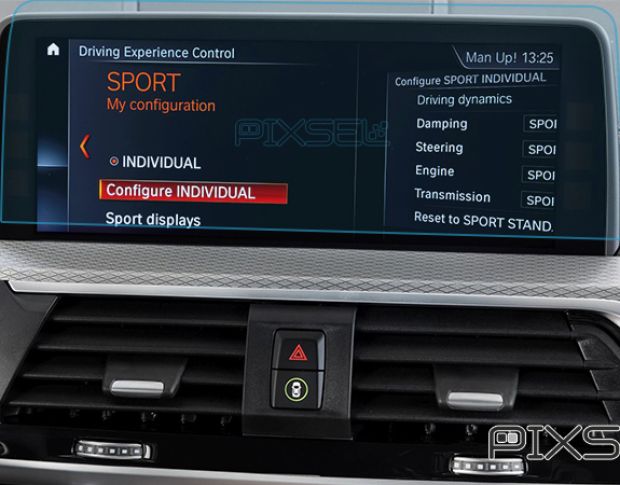 Защитное стекло Pixsel на монитор BMW X4 - 12“ 2018 - 2021 (G02) (гибридное глянец)