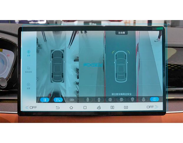Защитное стекло Pixsel на монитор BYD HAN - 16.3“ 2022 - (гибридное глянец)