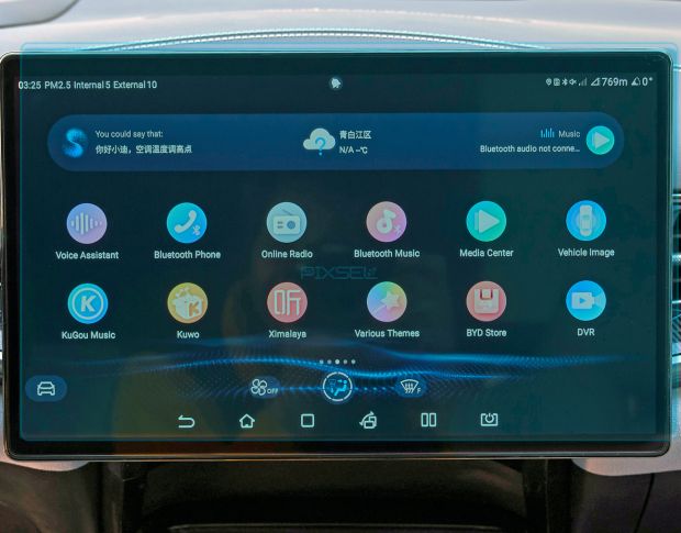 Защитное стекло Pixsel на монитор BYD SEAL - 16.3“ 2022 - (гибридное глянец)