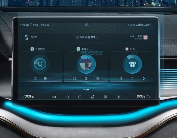 Защитное стекло Pixsel на монитор BYD SONG PLUS - 13.7“ 2022 - (гибридное мат)
