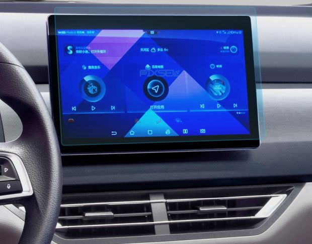 Защитное стекло Pixsel на монитор BYD YUAN PRO - 11.4“ 2021 - (гибридное глянец)
