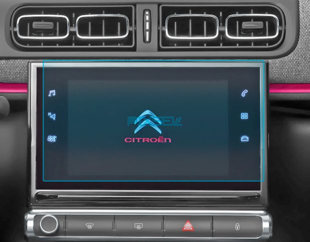 Захисне скло Pixsel на монітор CITROEN C3 - 9.7“ 2016 - (гібридне глянець)