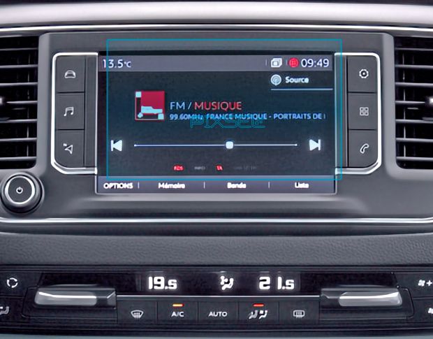 Захисне скло Pixsel на монітор CITROEN SPACETOURER 7“ 2017 - 2023 (гібридне глянець)