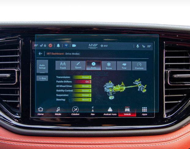 Защитное стекло Pixsel на монитор DODGE DURANGO - 10.2“ 2021 - (гибридное глянец)