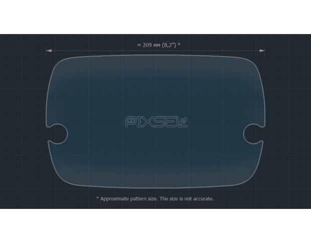 Защитное стекло Pixsel на монитор FIAT 500 9.6“ 2017 - (гибридное глянец)