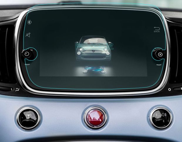 Защитное стекло Pixsel на монитор FIAT 500 9.6“ 2017 - (гибридное глянец)