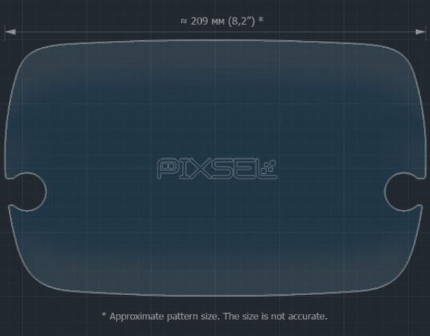 Защитное стекло Pixsel на монитор FIAT 500 9.6“ 2017 - (гибридное глянец)