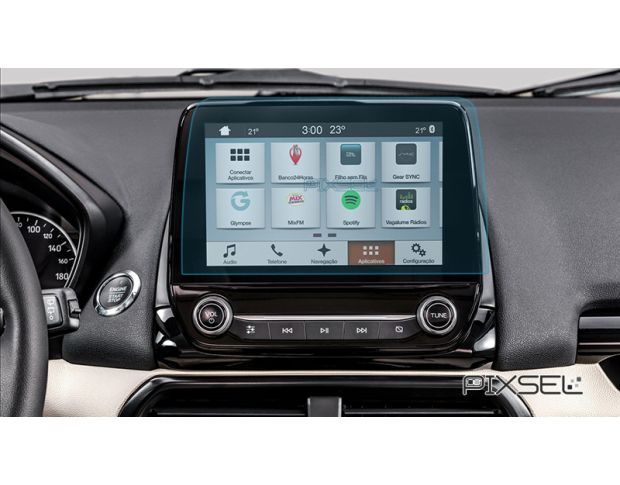 Защитное стекло Pixsel на монитор FORD ECO SPORT - 10.2“ 2019 - (гибридное мат)