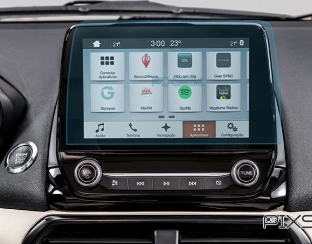 Защитное стекло Pixsel на монитор FORD ECO SPORT - 10.2“ 2019 - (гибридное мат)
