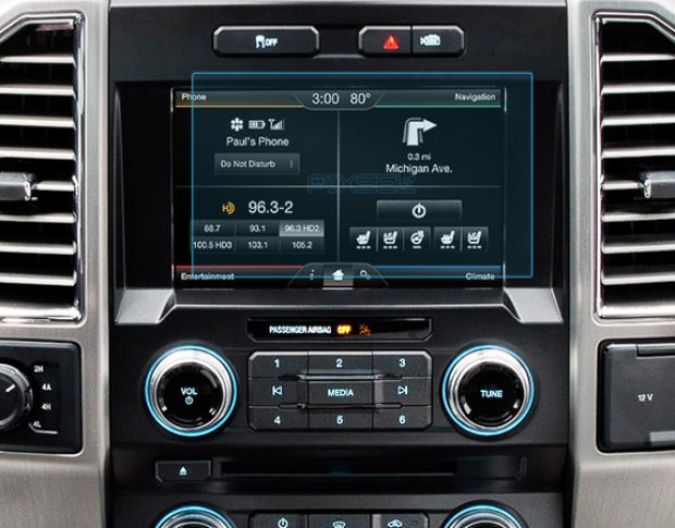 Захисне скло Pixsel на монітор FORD F-150 - 8“ 2015 - 2020 (гібридне мат)