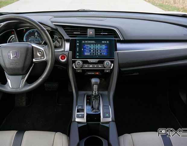 Защитное стекло Pixsel на монитор HONDA CIVIC - 9.4“ 2015 - 2020 (гибридное глянец)