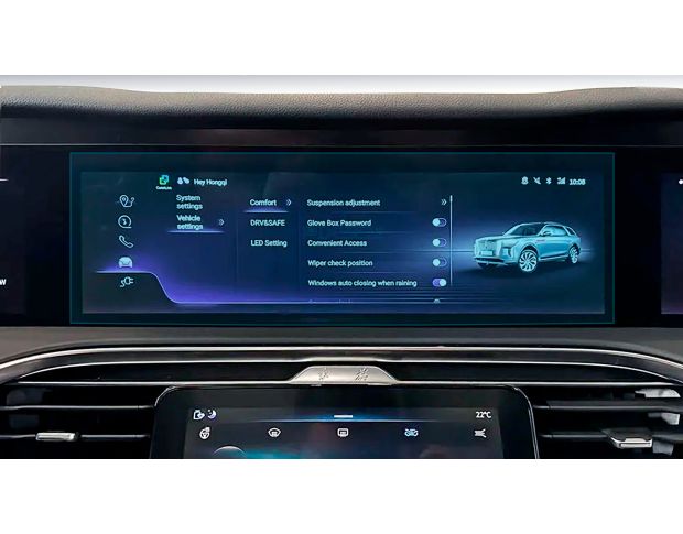 Защитное стекло Pixsel на монитор HONGQI E-HS9 - 17.8“ 2020 - (гибридное мат)