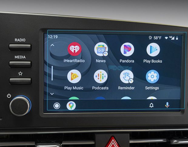 Защитное стекло Pixsel на монитор HYUNDAI ELANTRA - 7.9“ 2019 - 2020 (гибридное глянец)