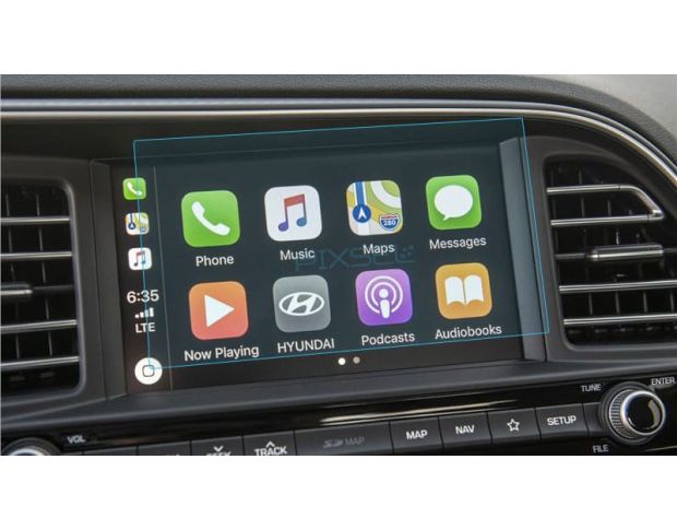 Захисне скло Pixsel на монітор HYUNDAI ELANTRA - 7“ 2019 - 2020 (гібридне глянець)