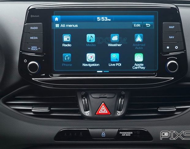 Защитное стекло Pixsel на монитор HYUNDAI i30 - 7.9“ 2017 - 2019 (гибридное мат)