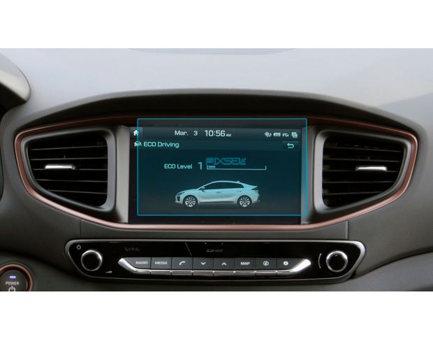 Защитное стекло Pixsel на монитор HYUNDAI IONIQ - 7“ 2017 - 2019 (гибридное мат)
