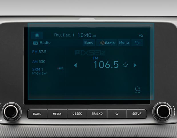 Захисне скло Pixsel на монітор HYUNDAI KONA - 8.9“ 2021 - 2023 (гібридне мат)