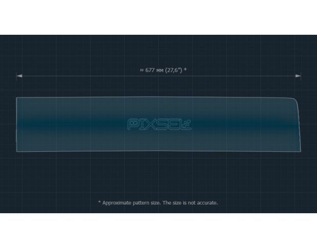 Защитное стекло Pixsel на монитор HYUNDAI KONA HYBRID - 27.2“ 2023 - (гибридное глянец)