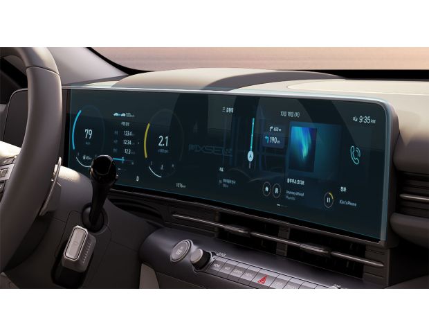 Защитное стекло Pixsel на монитор HYUNDAI KONA HYBRID - 27.2“ 2023 - (гибридное глянец)