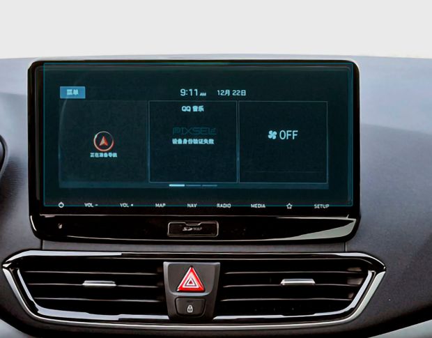 Захисне скло Pixsel на монітор HYUNDAI LAFESTA EV - 12“ 2021 - 2025 (гібридне мат)