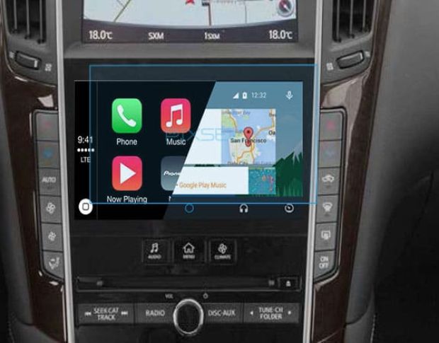 Защитное стекло Pixsel на монитор INFINITI Q50 - 9“ 2018 - (гибридное мат)
