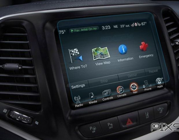 Захисне скло Pixsel на монітор JEEP CHEROKEE KL - 8.1“ 2015 - (гібридне глянець)