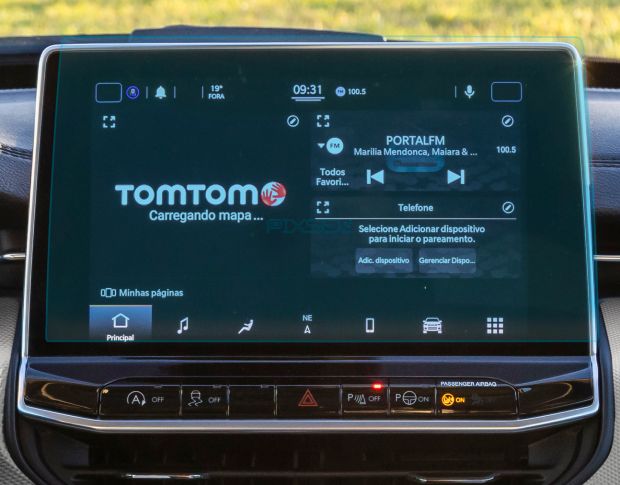 Защитное стекло Pixsel на монитор JEEP COMPASS - 12.5“ 2021 - (гибридное глянец)