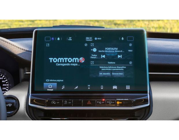 Защитное стекло Pixsel на монитор JEEP COMPASS - 12.5“ 2021 - (гибридное глянец)