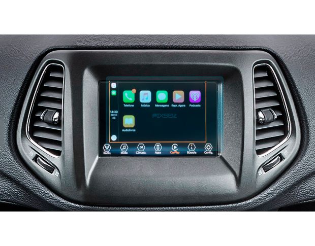 Захисне скло Pixsel на монітор JEEP COMPASS - 7“ 2017 - 2021 (гібридне глянець)