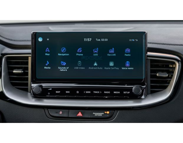 Защитное стекло Pixsel на монитор KIA CEED - 10.9“ 2019 - (гибридное мат)