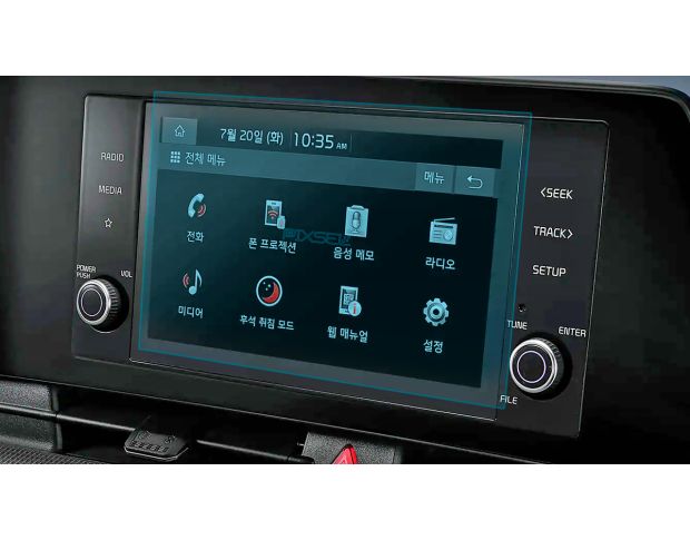 Защитное стекло Pixsel на монитор KIA SPORTAGE - 8.9“ 2022 - 2024 (гибридное глянец)