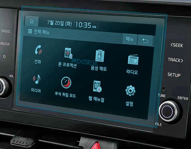 Защитное стекло Pixsel на монитор KIA SPORTAGE - 8.9“ 2022 - 2024 (гибридное глянец)