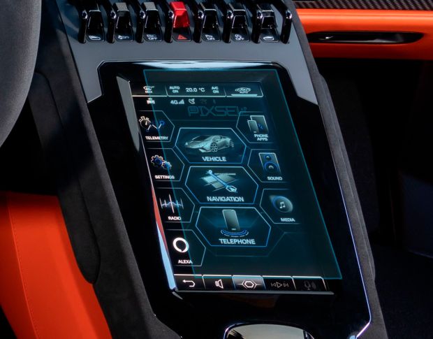Захисне скло Pixsel на монітор LAMBORGHINI HURACAN - 8.2“ 2022 - (гібридне мат)