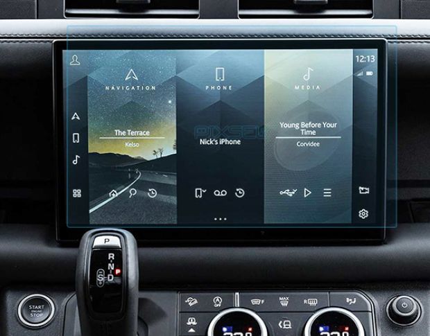 Захисне скло Pixsel на монітор LAND ROVER Defender - 12.1“ 2020 - (гібридне глянець)