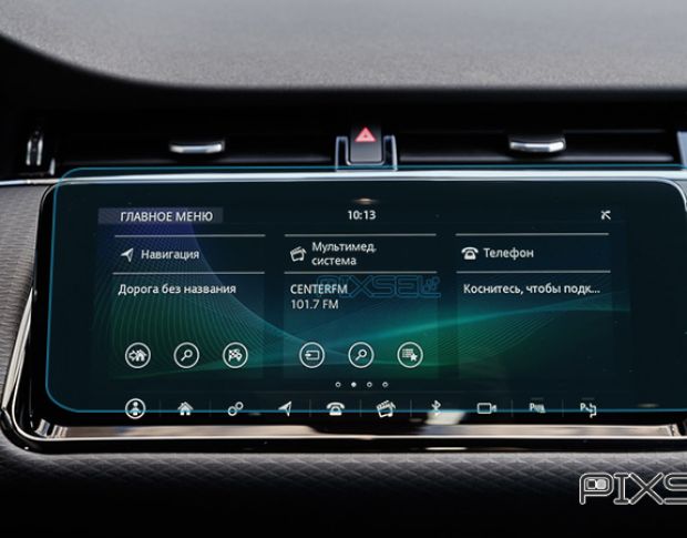 Защитное стекло Pixsel на монитор LAND ROVER RANGE ROVER EVOQUE - 11.7“ 2019 - 2023 (гибридное глянец)