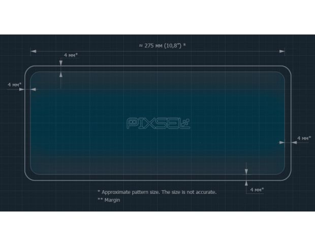 Захисне скло Pixsel на монітор LAND ROVER RANGE ROVER EVOQUE - 11.7“ 2019 - 2023 (гібридне мат)