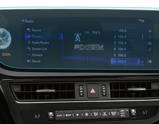 Защитное стекло Pixsel на монитор LEXUS ES - 17.3“ 2022 - (гибридное глянец)