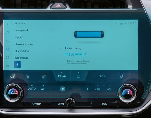 Защитное стекло Pixsel на монитор LEXUS RZ - 16.3“ 2023 - (гибридное глянец)