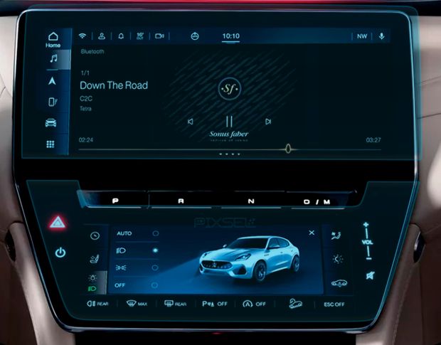 Защитное стекло Pixsel на монитор MASERATI GRECALE - 16.5“ 2023 - (гибридное мат)