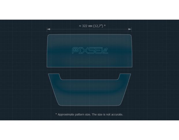 Защитное стекло Pixsel на монитор MASERATI GRECALE - 16.5“ 2023 - (гибридное мат)
